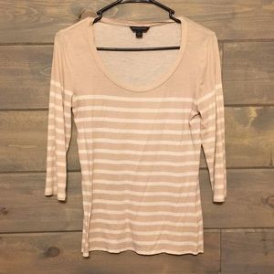 Striped banana republic three quarter sleeve